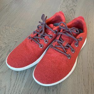 Allbirds Lychee Red Limited Edition Wool Runner Mizzles Sneakers, Cream Sole
